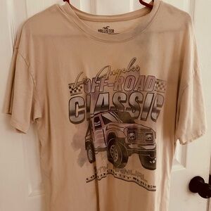 Hollister Cream Cotton T-Shirt